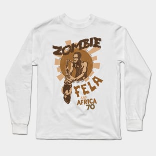 Fela Kuti's 'Zombie' Album Tribute: Psychedelic Afrobeat Illustration Long Sleeve T-Shirt